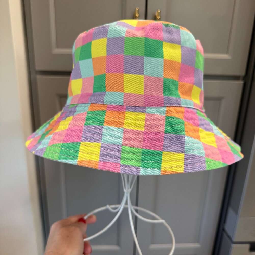 Gap Kids Pastel Checked Bucket Hat, L/XL
